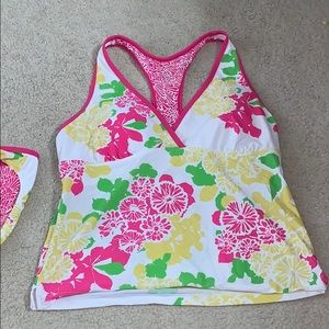 Athleta bathing suit w/ reversible bottoms